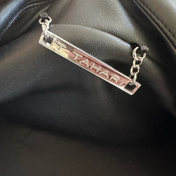 T TAHARI Black Faux Leather Jacket - Picture 6 of 10